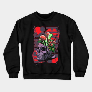 Venus flytrap in a skull Crewneck Sweatshirt